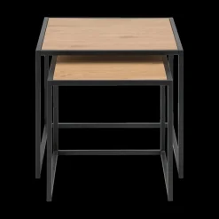 Salontafels & Bijzettafels|Ygo Bijzettafel Set van 2 BOKSKAP Wild Oak