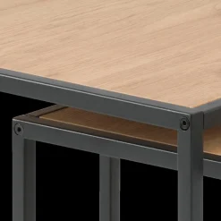 Salontafels & Bijzettafels|Ygo Bijzettafel Set van 2 BOKSKAP Wild Oak