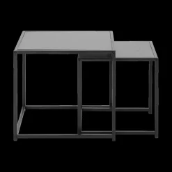 Salontafels & Bijzettafels|Ygo Bijzettafel Set van 2 BOKSKAP Ash Black