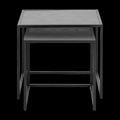 Salontafels & Bijzettafels|Ygo Bijzettafel Set van 2 BOKSKAP Ash Black