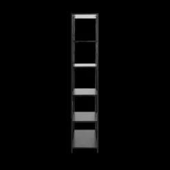 Vitrinekasten|Boekenkasten|Ygo Boekenrek BOKSKAP Ash Black Assymetrisch B77