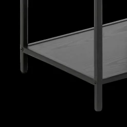 Vitrinekasten|Boekenkasten|Ygo Boekenrek BOKSKAP Ash Black Assymetrisch B77