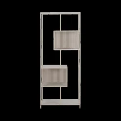 Vitrinekasten|Boekenkasten|Ygo Boekenrek BOKSKAP Grijs Assym. B77