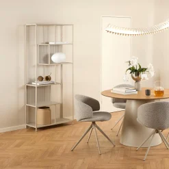 Vitrinekasten|Boekenkasten|Ygo Boekenrek BOKSKAP Grijs Assym. B77