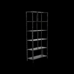 Vitrinekasten|Boekenkasten|Ygo Boekenrek CLAVIS Metaal Zwart