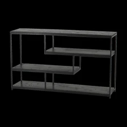 Boekenkasten|Vitrinekasten|Ygo Boekenrek SVENTON Eiken Zwart