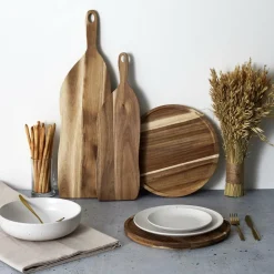 Tafelaccessoires|Ygo Bord ACARA Rond Acacia Bruin