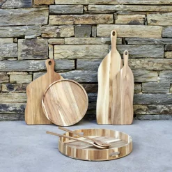 Tafelaccessoires|Ygo Bord ACARA Rond Acacia Bruin