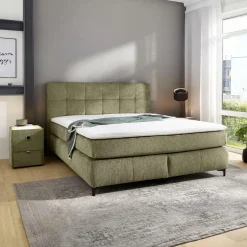 Boxsprings|Ygo Boxspring ALKMAAR Chenille Groen 180x200