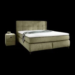 Boxsprings|Ygo Boxspring ALKMAAR Chenille Groen 180x200