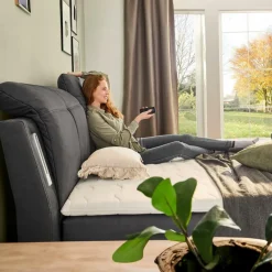 Boxsprings|Ygo Boxspring DOMBURG Microvezel 421/09 Donkergrijs 180x200