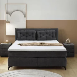 Boxsprings|Ygo Boxspring NIEUWEGEIN 180x200 Chenille Antraciet