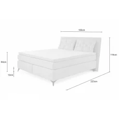 Boxsprings|Ygo Boxspring NIEUWEGEIN 180x200 Chenille Antraciet