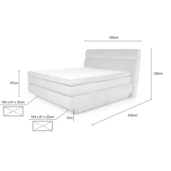 Boxsprings|Ygo Boxspring RIDDERKERK Chenille Beige 180x200