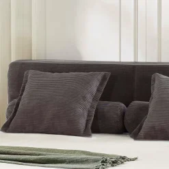 Boxsprings|Ygo Boxspring TILBURG Ribfluweel Donkergrijs 180x200