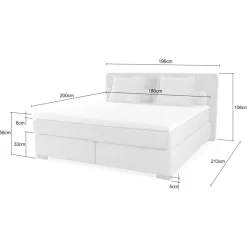 Boxsprings|Ygo Boxspring TILBURG Ribfluweel Donkergrijs 180x200