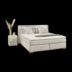 Boxsprings|Ygo Boxspring TILBURG Ribfluweel 426/07 Beige 180x200