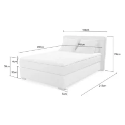 Boxsprings|Ygo Boxspring TILBURG Ribfluweel 426/07 Beige 140x200