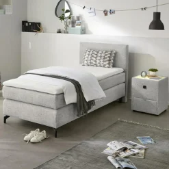 Boxsprings|Ygo Boxspring URK Stof 369/09 Grijs 90x200