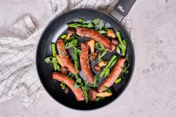 Potten & Pannen|Ygo Braadpan FULL BLACK Ø24 Alu Zwart