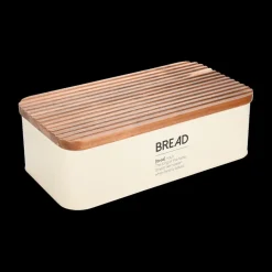 Bewaaraccessoires|Ygo Broodtrommel DOROTA Metaal Beige/Acacia