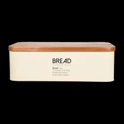 Bewaaraccessoires|Ygo Broodtrommel DOROTA Metaal Beige/Acacia