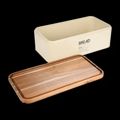 Bewaaraccessoires|Ygo Broodtrommel DOROTA Metaal Beige/Acacia