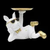 Woondecoratie|Ygo Bulldog BULL Plateau Liggend Wit/Goud