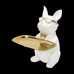Woondecoratie|Ygo Bulldog BULL Plateau Wit/Goud