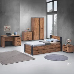 Bureaus & Toebehoren|Ygo Bureau MATHIS Acacia/Black Concrete