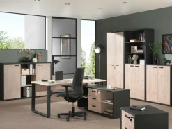 Bureaus|Ygo Bureau 150x80 UPGRADE Zwart/Kastanje