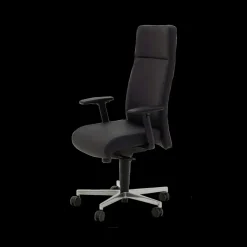 Bureaustoelen|Ygo Bureaustoel PROFI CHIEF Zwart Leder