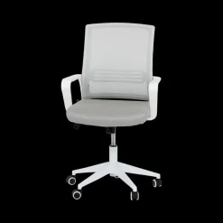 Bureaustoelen|Ygo Bureaustoel TEUN Mesh Lichtgrijs/Wit
