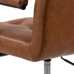 Bureaustoelen|Ygo Bureaustoel WANDA PU retro leather look brandy 691B