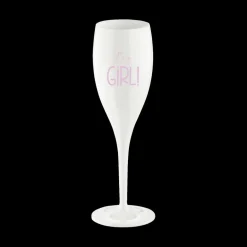 Glazen|Ygo Champagneglas IT'S A GIRL 100ml Wit