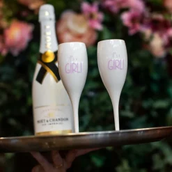 Glazen|Ygo Champagneglas IT'S A GIRL 100ml Wit
