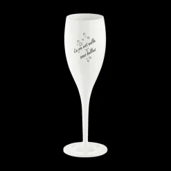 Glazen|Ygo Champagneglas LA VIE EST NULLE 100ml Wit