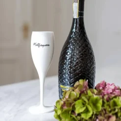 Glazen|Ygo Champagneglas SELFIEQUEEN 100ml Wit