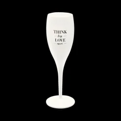 Glazen|Ygo Champagneglas THINK LESS 100ml Wit