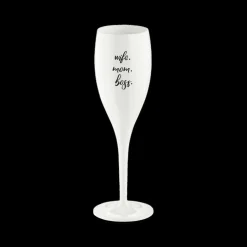 Glazen|Ygo Champagneglas WIFE.MOM.BOSS. 100ml Wit