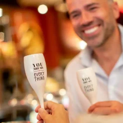 Glazen|Ygo Champagneglas YOU ARE MY EVERYTHING 100ml Wit