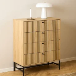 Ladekasten|Ygo Commode FIEBE 4L Decor Eik B81