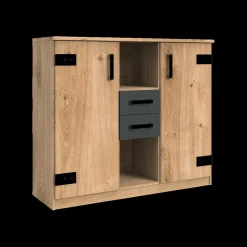 Ladekasten & Commodes|Opbergkasten|Ygo Commode HUVAR J04-Plankeneiche/Graphite