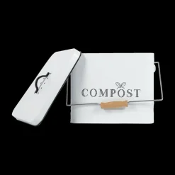Vuilbakken|Ygo Compostemmer COMPOST 10l RH Met. Wit/Zwart