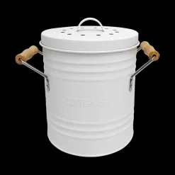 Vuilbakken|Ygo Compostemmer COMPOST Rond Met. Wit