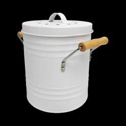 Vuilbakken|Ygo Compostemmer COMPOST Rond Met. Wit