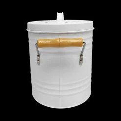 Vuilbakken|Ygo Compostemmer COMPOST Rond Met. Wit