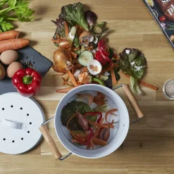 Vuilbakken|Ygo Compostemmer COMPOST Rond Met. Wit