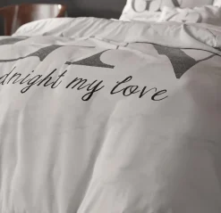 Dekbedovertrekken|Ygo Dekbedovertrek GOODNIGHT 240 Zilver