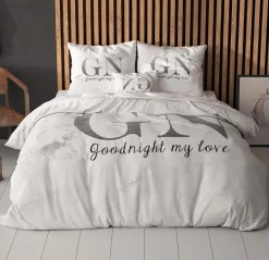 Dekbedovertrekken|Ygo Dekbedovertrek GOODNIGHT 240 Zilver